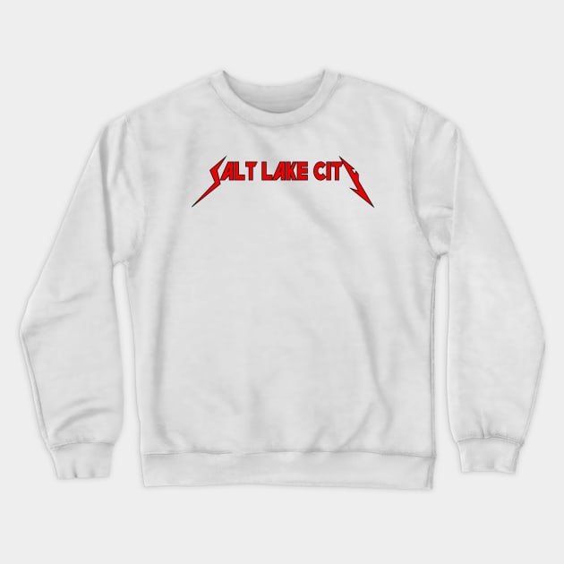 Salt Lake City - Typography Art Crewneck Sweatshirt by Nebula Station